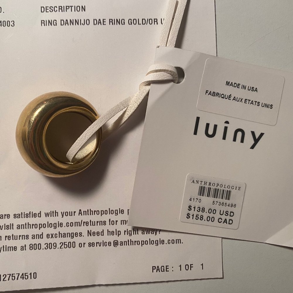 Chunky Gold Anthropologie Ring